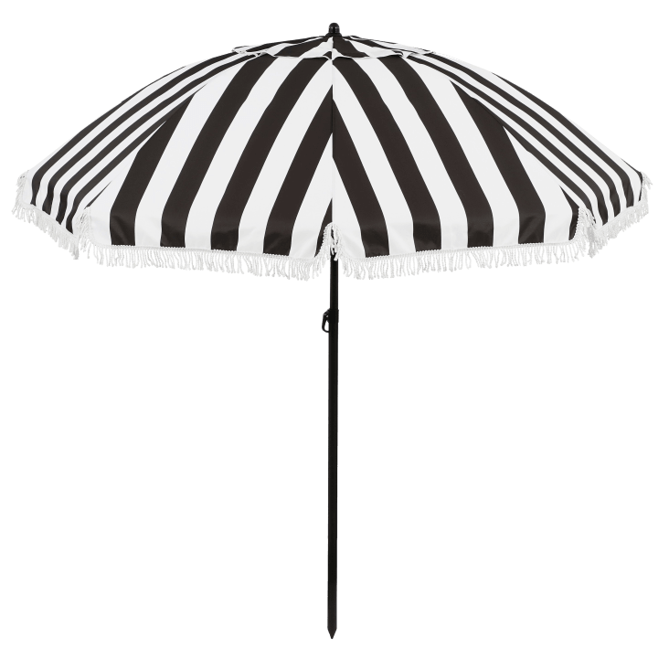 Parasol en polyester noir et blanc D220 Osborn Maisons du Monde