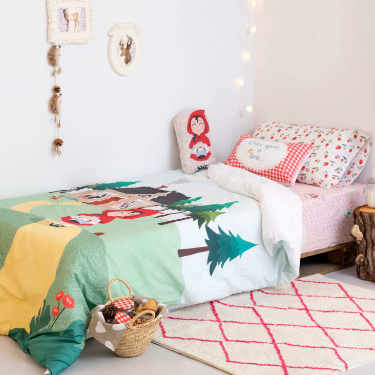 Parure De Lit 260x240 Cm 100% Coton A L'OMBRE Vert | , Linge De Maison Et