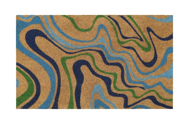 Zerbino In Fibra Di Cocco Con Disegno Api E Luna - 76,2 X 45,7 Cm - Antiscivolo - Per Ingresso, Patio, Nuova Casa - 2