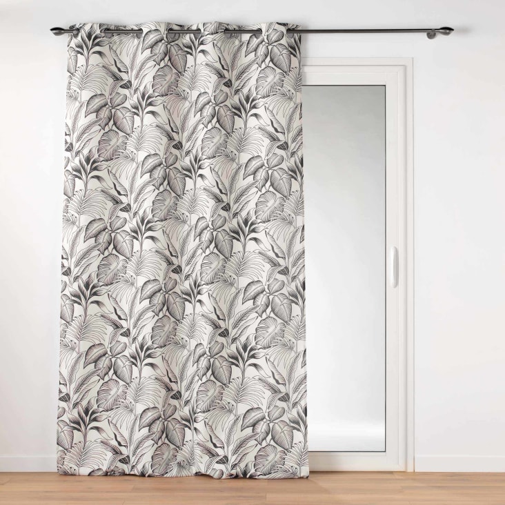 Cache Rideau Polyster Rideau à œillet polyester naturel 140x260 | Maisons du Monde