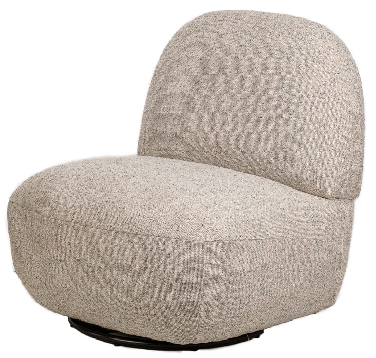 IDMarket Poltrona Scandinava OLAN Cabriolet In Tessuto Grigio Antracite - Con Braccioli Imbottiti, Gambe In Legno, Dimensioni 67x63x75 Cm - 4