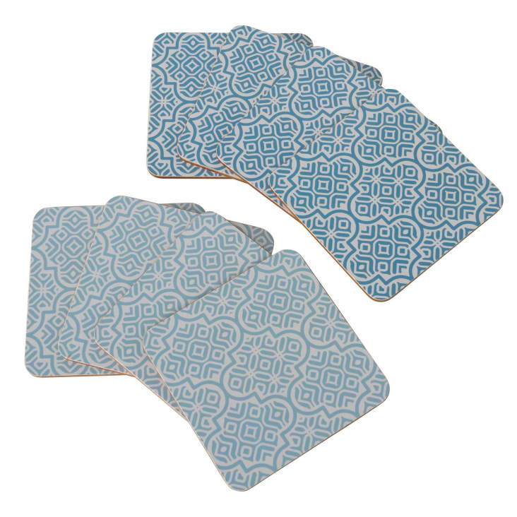 ANCIENS DESSOUS DE verre en bois avecpersonnages incrustation nacre