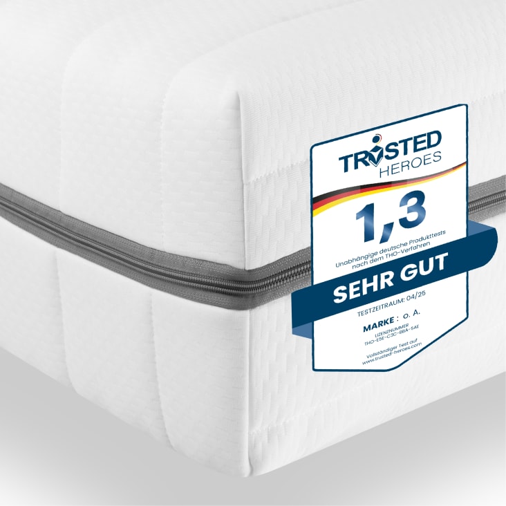 Matratze 80x190 Cm – 7-Zonen Kaltschaum | Höhe 18 Cm | 2in1 Härtegrad H2 & H3 Wendbar | Atmungsaktiv | Bezug Abnehmbar & Waschbar Bis 60°C | Made In Germany