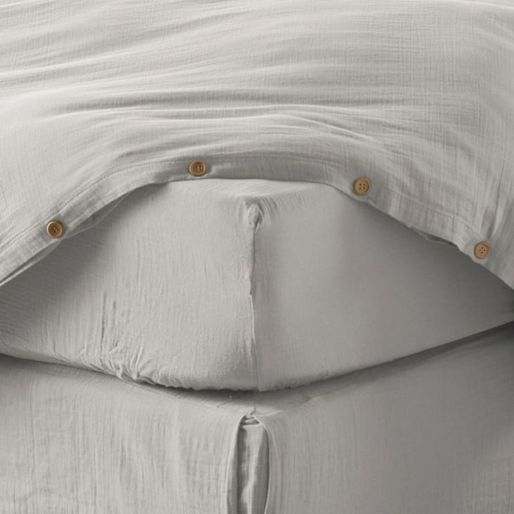 Drap Housse Gaze De Coton 90x190