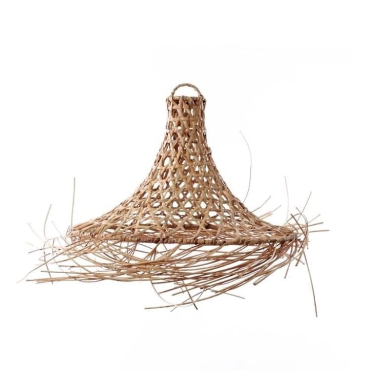 Suspension tressée en rotin diamètre 40cm beige | Maisons du Monde