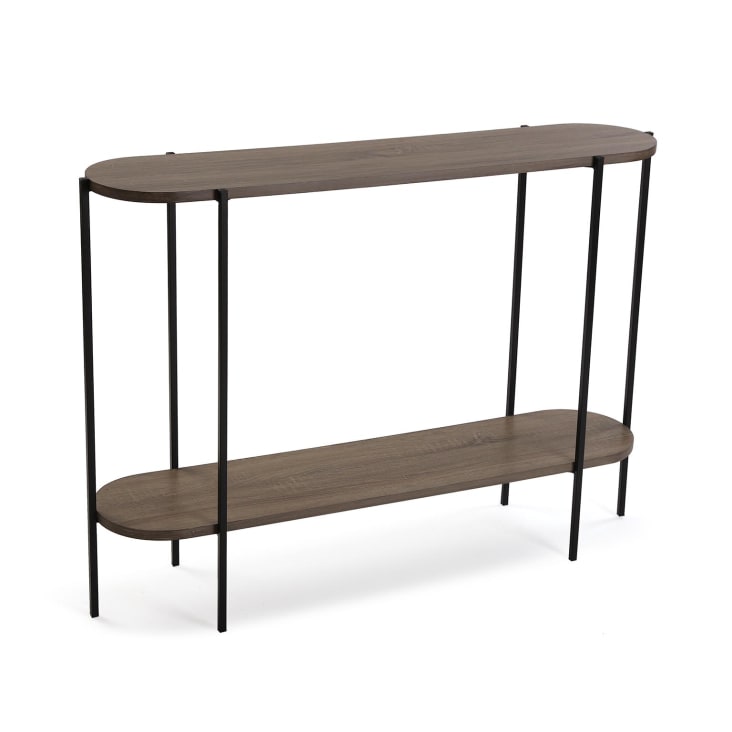 Tavolo consolle legno scuro e nero 100 X 35 cm JOSE