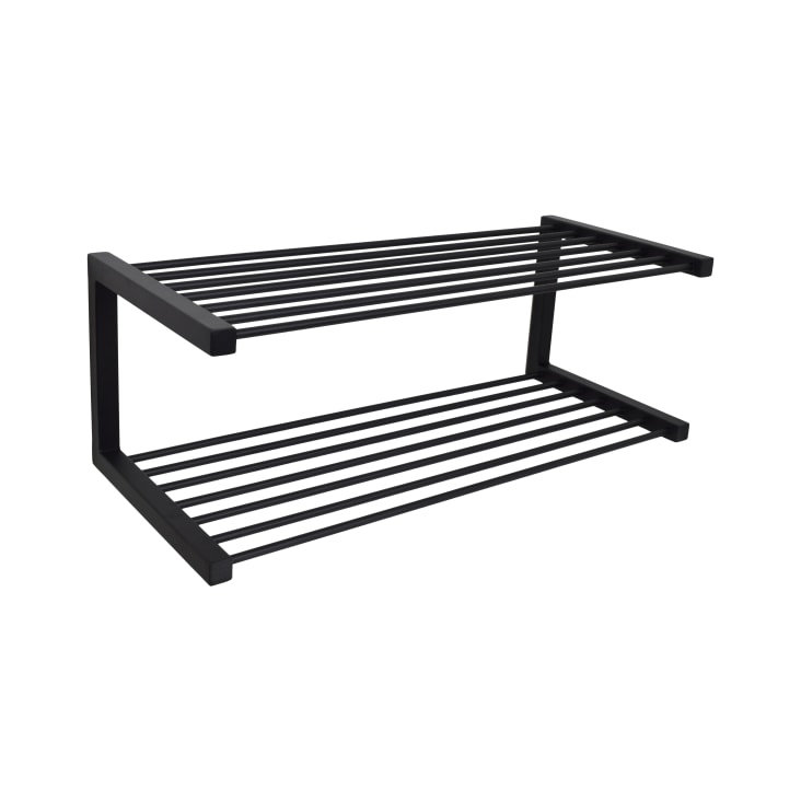Wandschuhregal aus Metall, 70x25x30 cm, Schwarz