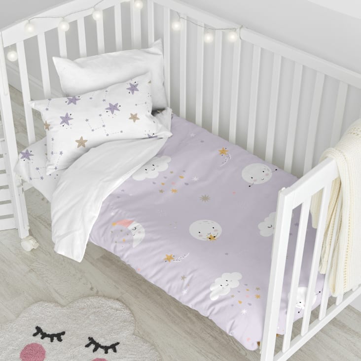 Parure housse de couette 2 pieces 100 Coton Multicolore 100x120 cm