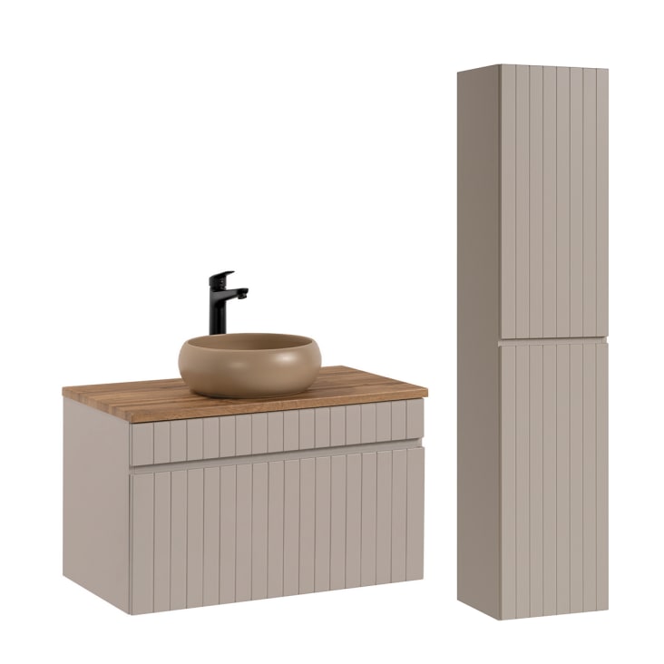 Lomadox Set completo di mobili da bagno in antracite con
