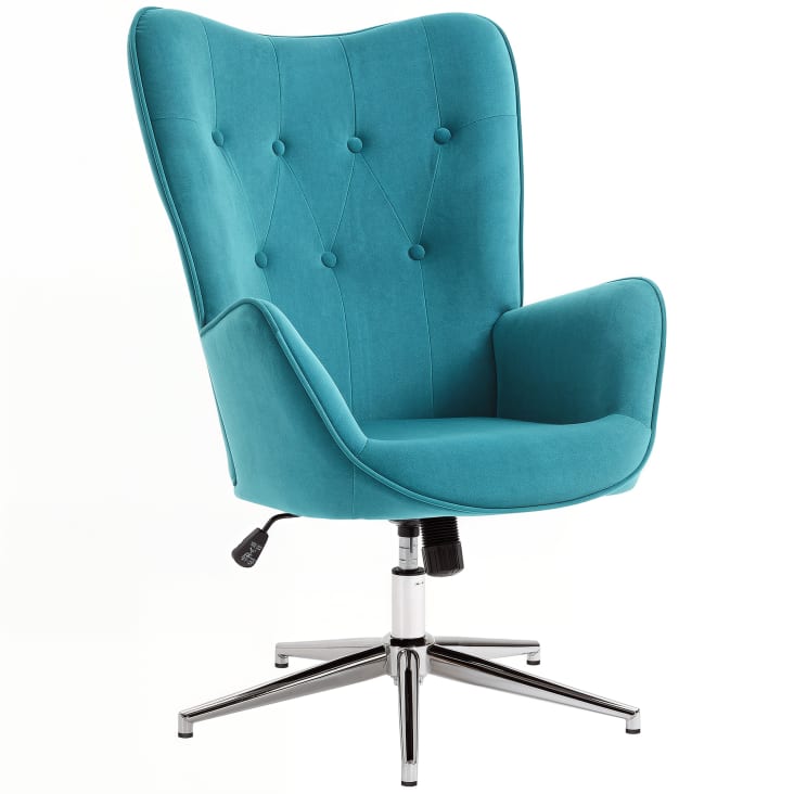 Sedia da ufficio velluto verde LABELLE