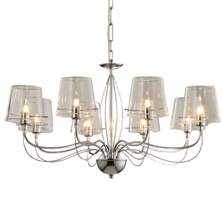 Lampadario metallo e vetro trasparente L 62 Matane | Maisons du Monde
