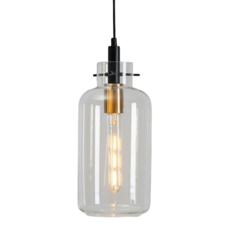 KosiLight Hängeleuchte Cerro – Elliptisch, Transparent, Aus Metall & Glas, IP20