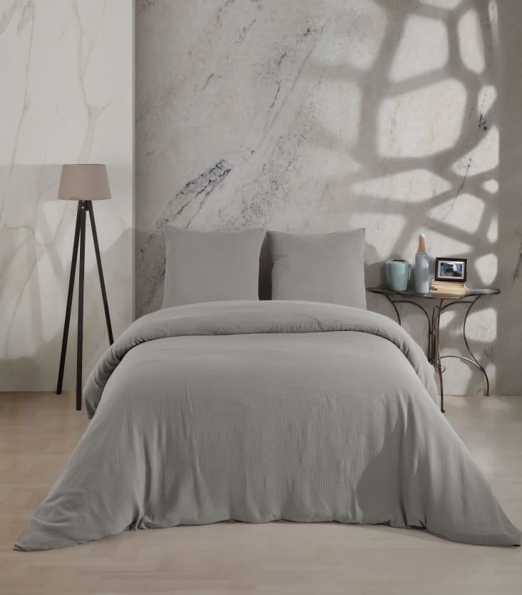 Set Letto Matrimoniale 200x200 Cm+2 Federe 65x65 Cm 100 Garza Di Cotone 92109034