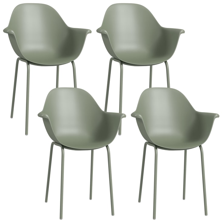 Gartenstühle Stahl, Kunststoff Grün Maisons du Monde