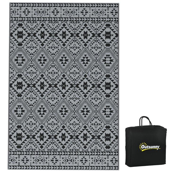 OutdoorTeppich Kunststoff Schwarz+Grau Maisons du Monde