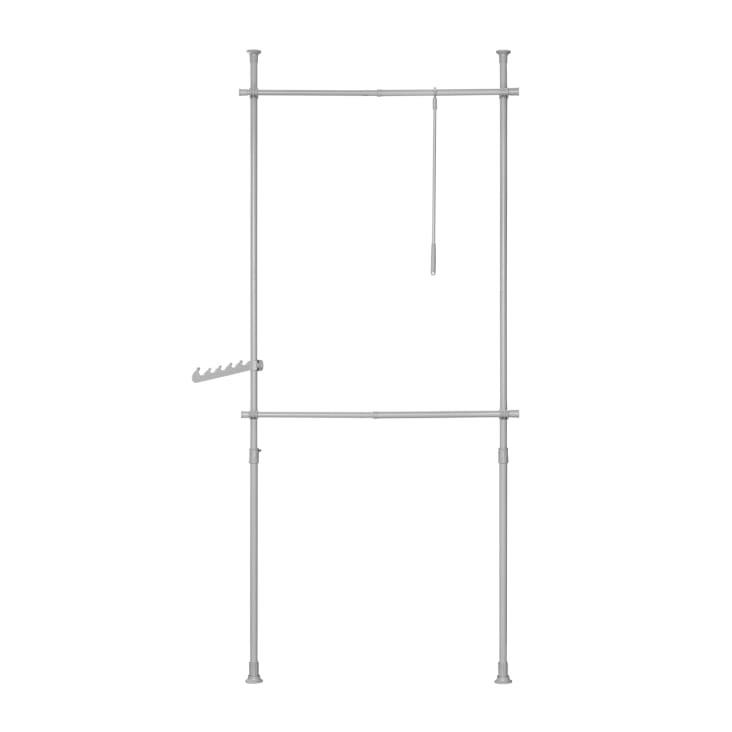 Télescopique garde-Robe système avec 2 barres en fer blanc | Maisons du Télescopique garde-Robe système avec 2 barres en fer blanc | Maisons du