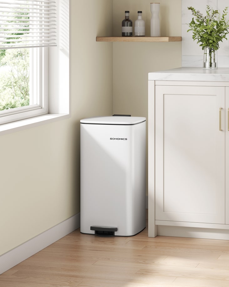 Poubelle De Cuisine 30 Litres Avec Couvercle à Pression - Design Moderne - Couleur Aléatoire - Pour Salon, Chambre, Bureau