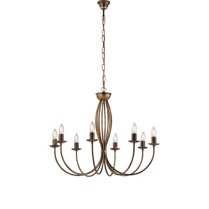 Sospensione Plissè In Ceramica - Lampadario Decorato A Mano