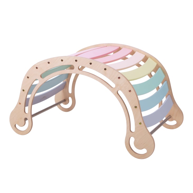 Structure d'escalade Montessori, aire de jeux d'intérieur 5 en 1 pour enfants, avec balançoire, arc, toboggan et corde d'escalade Structure d'escalade Montessori, aire de jeux d'intérieur 5 en 1 pour enfants, avec balançoire, arc, toboggan et corde d'escalade
