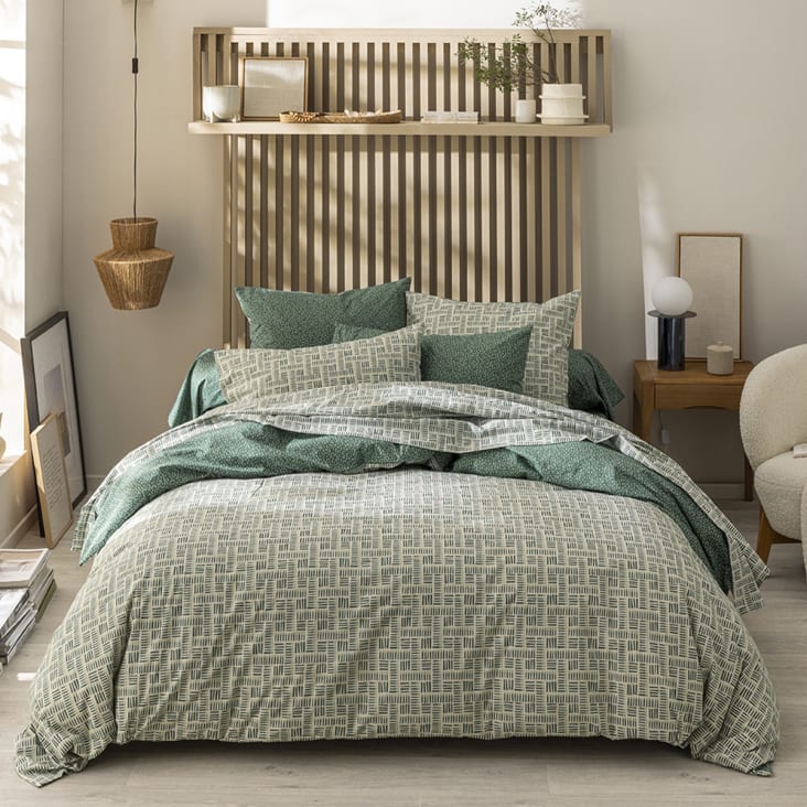 Housse De Couette 260x240 Coton Housse De Couette Gabriel 240x220cm Bambou Et Coton Vert R Versible 267564