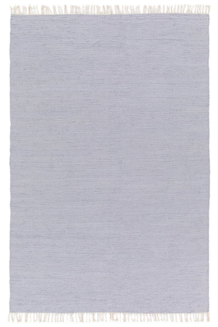 Tapis naturel en coton recyclé gris 160 x 230 cm Kairouan Maisons du