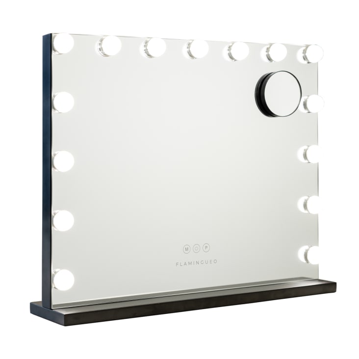 Miroir De Maquillage LED Rond 40 Cm - Éclairage Haute Luminosité, Interrupteur Tactile - Cadre Noir - Pour Coiffeuse - 4