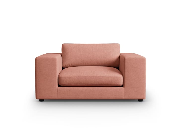 1,5-Sitzer Sofa aus strukturiertem Stoff rot