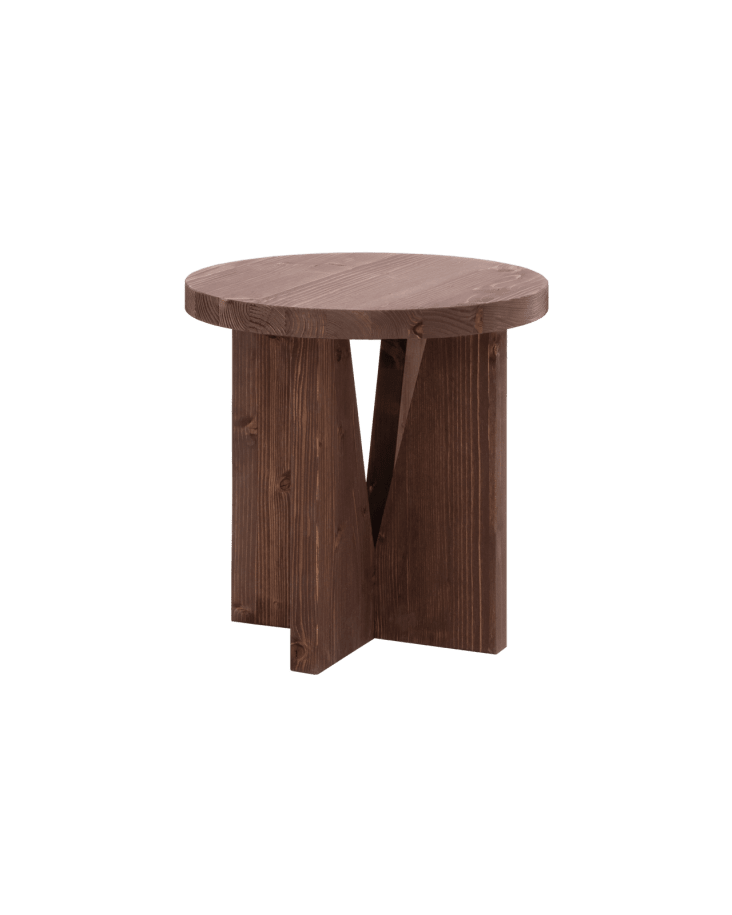 Table de chevet en bois marron foncé de 40x40cm