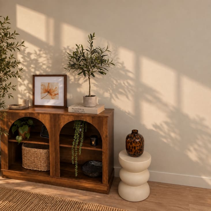Olivier Artificiel Oc'leaf 180cm - Faux Arbre Décoration Intérieur/Extérieur - Pot Ciment Inclus