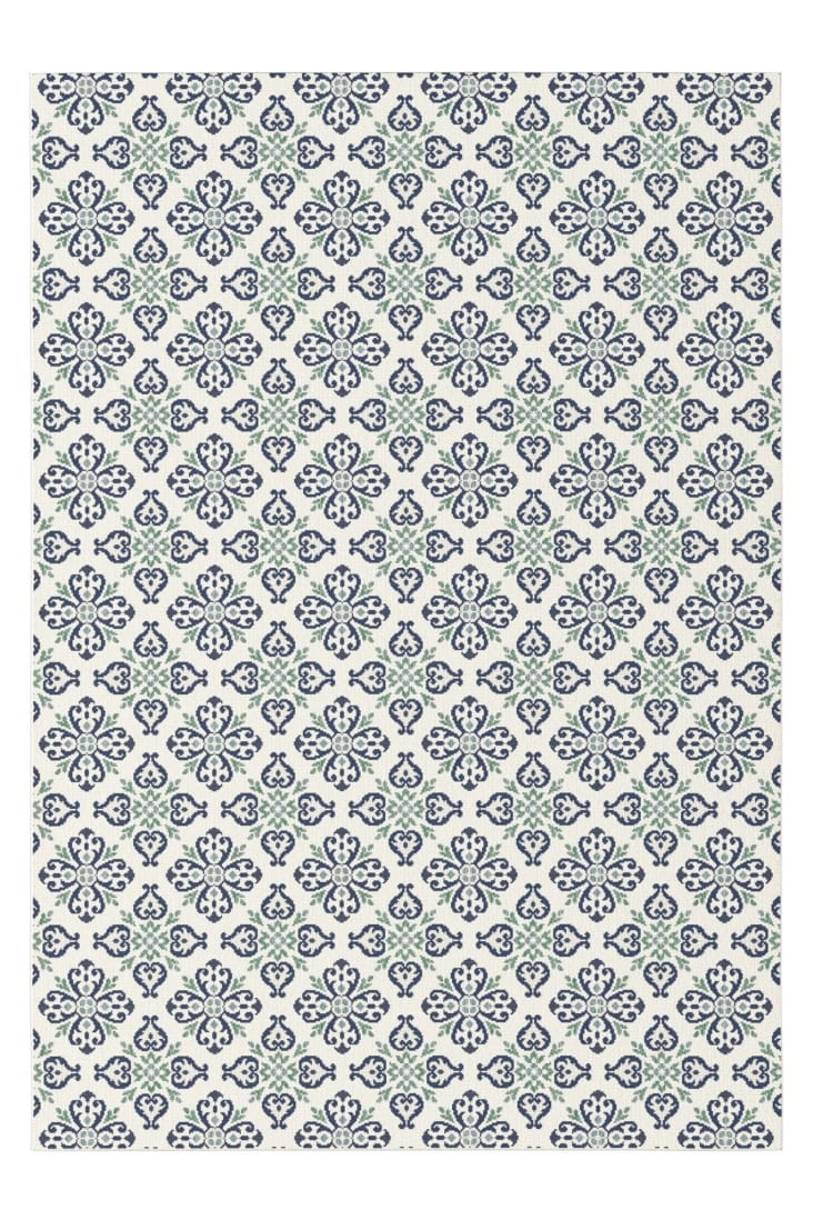 Tapis intérieur extérieur résistant tâches et UV bleu 80x150 cm Sintra