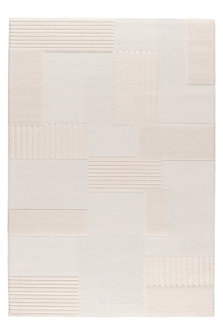Modern tapijt MUNDO D7891 diamonds 3D outdoor grijs / beige 120x170 cm