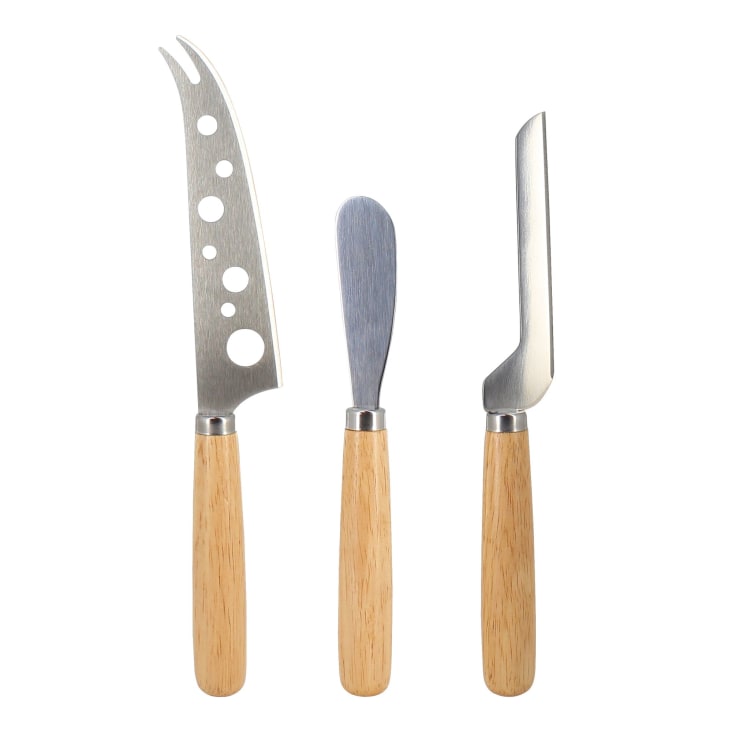 Lot De 5 Couteaux à Fromage Inox Et Manche Bambou – Fabrication Française – Occasion