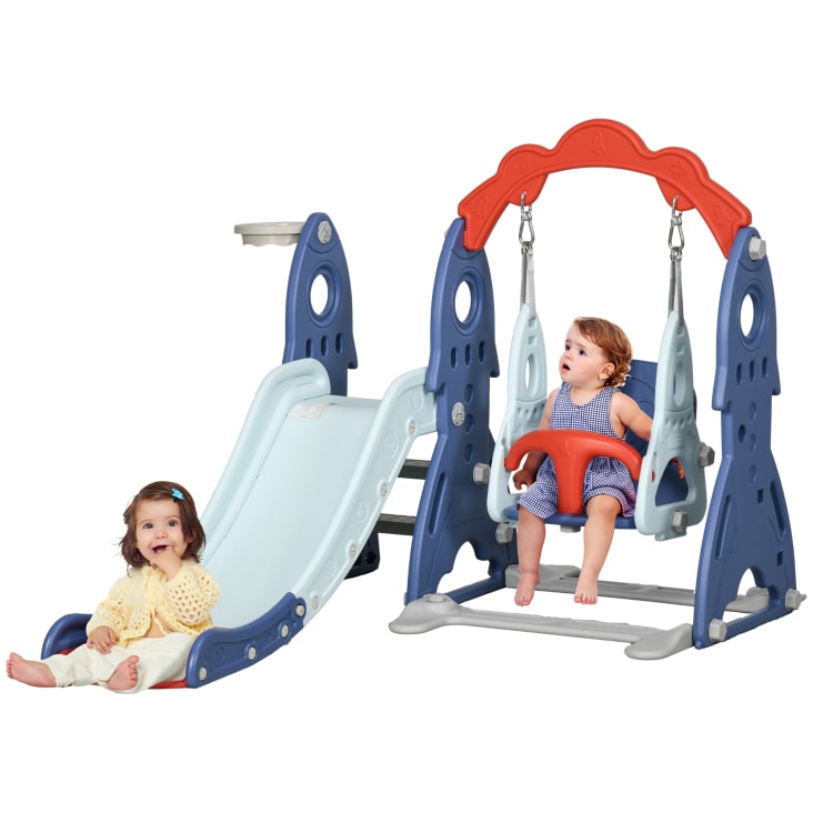 Columpio tobogan infantil multicolor 155 x 136 x 114 cm Maisons du Monde