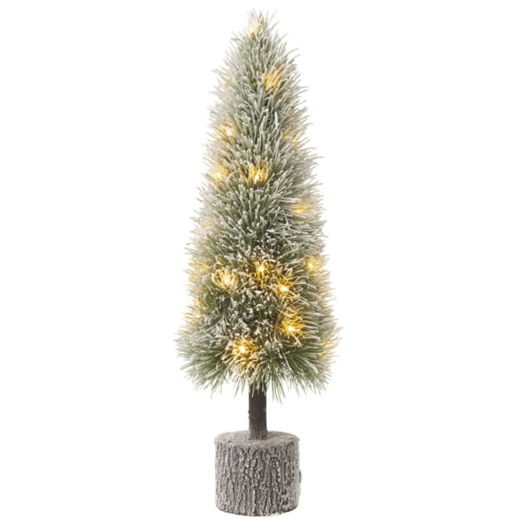 Tidyard Albero Di Natale Nero Con Luci LED A Fibra Ottica, 64cm - Mini Albero Da Tavolo Luminoso - 4