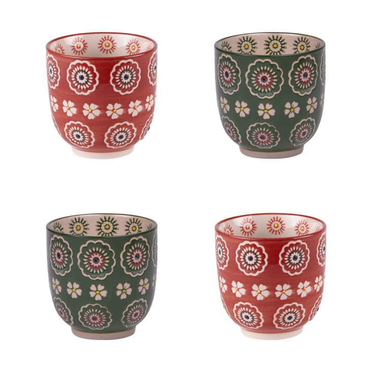 Coffret 4 Mugs Nelson En Grès - 30 Cl, Lavable Au Lave-vaisselle, Design Fait Main
