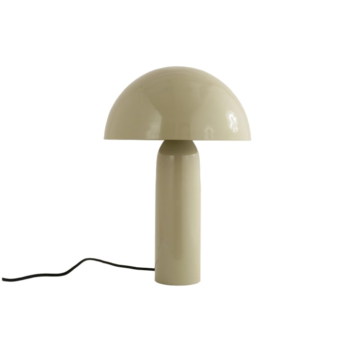 Lampada Da Terra Kais | Metallica Con Paralume In Misto Cotone | H 52 Cm | Design Compatto - 4
