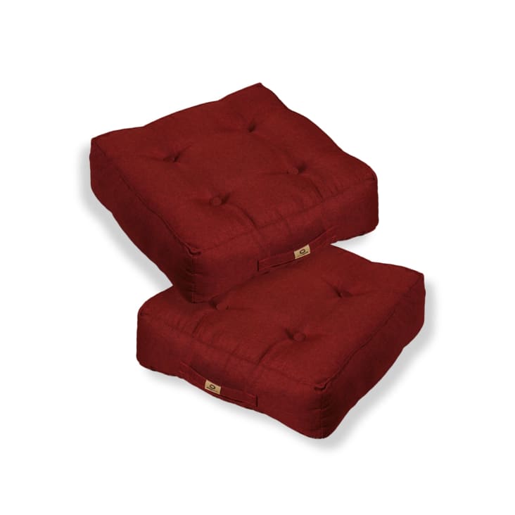 Coussin De Sol épais En Coton Rouge Et Blanc, 40 Cm, Neuf