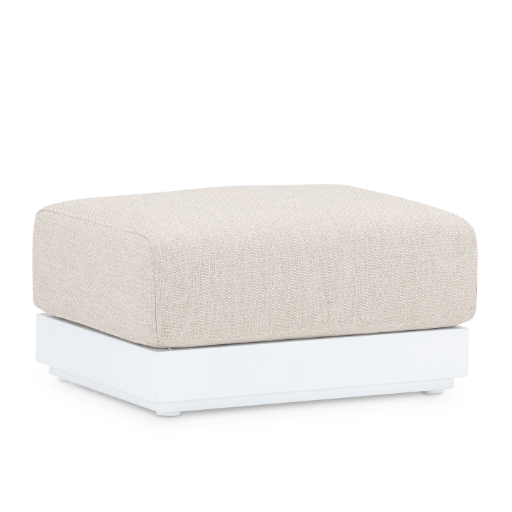 Ottoman Pouf Da Esterno Berenice Outdoor Pouf, Upholstery In Woven