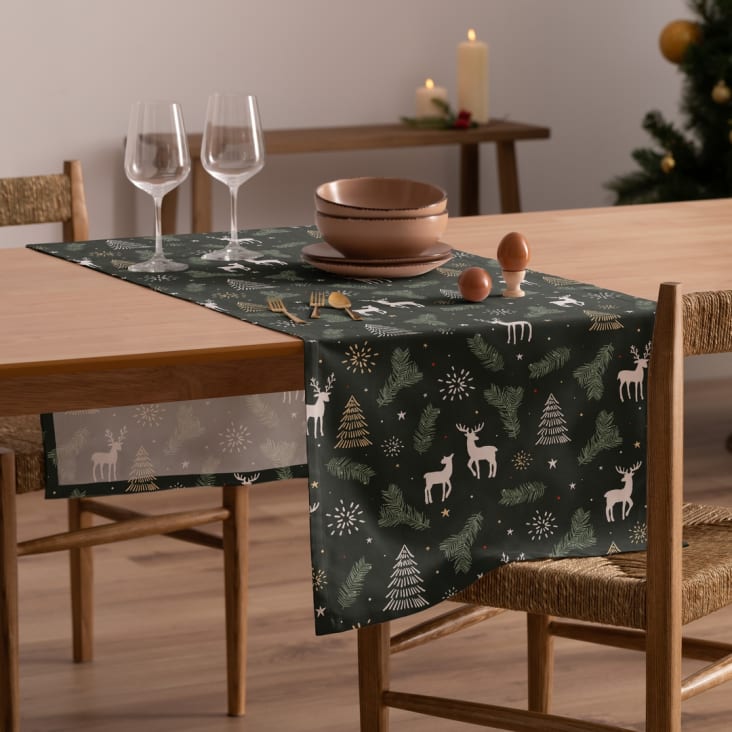 Runner da tavola natalizio, decorazione da tavola natalizia, tovaglia lavabile 33 x 180 cm, runner da tavola rettangolare, per la cucina invernale, de | Leroy Merlin