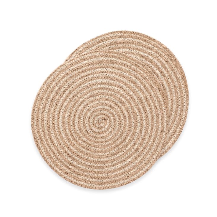 2 Tovagliette Rotonde In Rattan Naturale Intrecciato - Diametro 18 Cm - Resistenti Al Calore - Sottopiatto Per Tazze E Ciotole - Decorazione Rustica