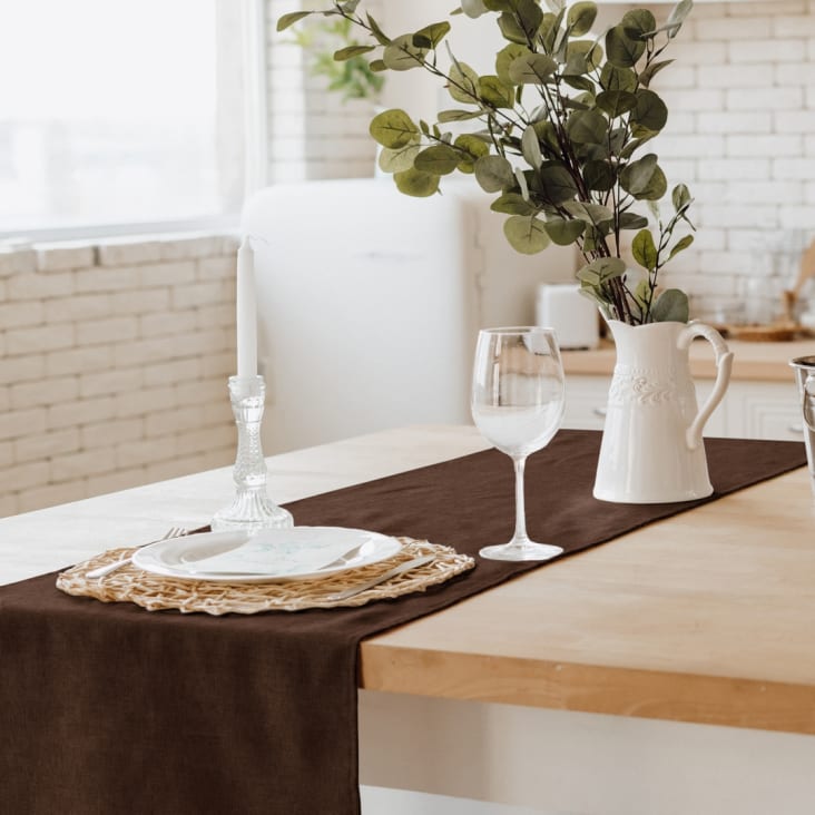 Runner Da Tavolo Frank 85x85cm - Grigio, Poliestere, Ricamo Motivi Circolari - Foto 11