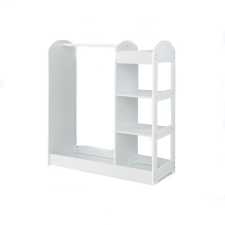 Étagère De Rangement Jouets DREAMADE 142x30x100cm Blanc - 8 Bacs Amovibles, Portes Coulissantes Et Étagères Ouvertes