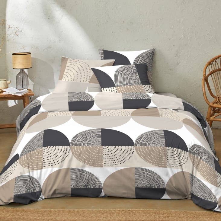 Parure De Lit 2 Places Pantone™ | Coton 100% | Drap Housse 180x200 Cm + Drap Plat 240x280 Cm + 2 Taies 50x80 Cm | Hauteur Matelas 30 Cm | OEKO-TEX