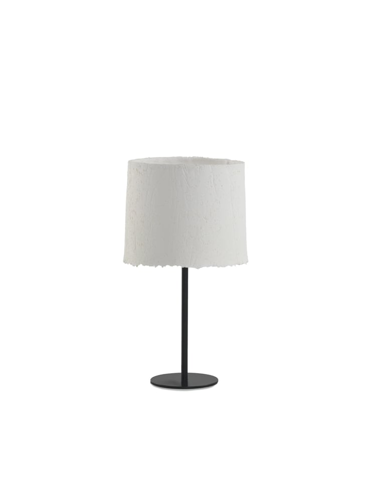 BRUBAKER Lampada Da Tavolo In Ceramica – Marrone/bianco, Paralume Ovale In Tessuto, Altezza 36 Cm