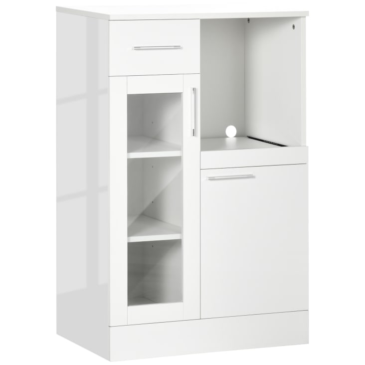 TJROO Credenza con Ante 60x30x70 cm Credenza Legno Mobiletto da Salotto Mobile da Salotto Mobile Alto Mobiletto Ingresso Armadietto Multiuso Mobile Contenitore Legno Multistrato Bianco