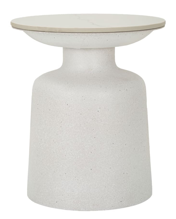 Mesa de centro de metal blanca cm ø 40x47 White | Maisons du Monde