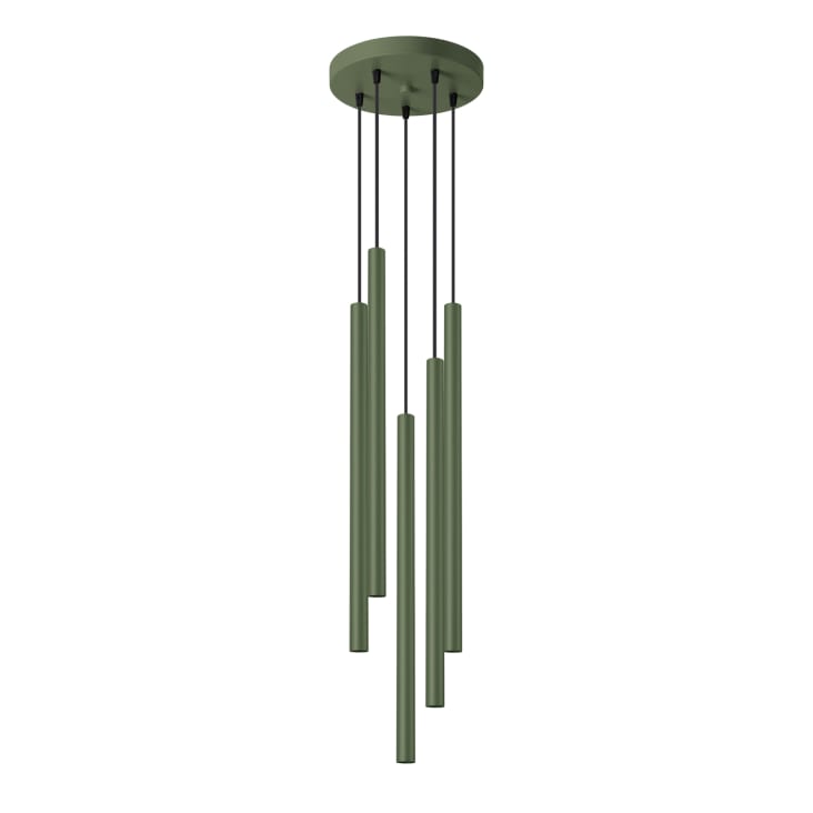 Lámpara de techo verde oliva acero alt. 25 cm Pastelo | Maisons du Monde