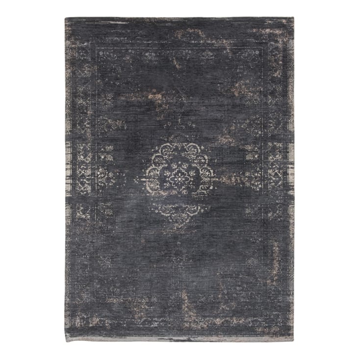 Teppich aus Polyester, 240x340, schwarz Medallion Maisons du Monde