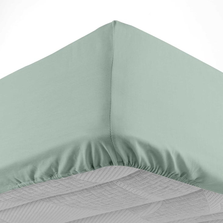 Drap Housse 100% Coton 140x190 Cm - 57 Fils/cm², Bonnet 30 Cm, Doux Et Respirant, Qualité Premium (bleu Marine)