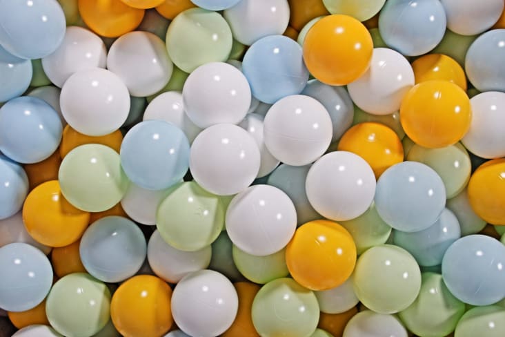 Générique Balle pour Piscine À Balle pour en fants, 50 Pièces Ballons De Fosse À Balles en Plastique Résistant L'écrasement, Balles Piscine Ballecolorées Pours Bébés, Pours Tente, Piscines